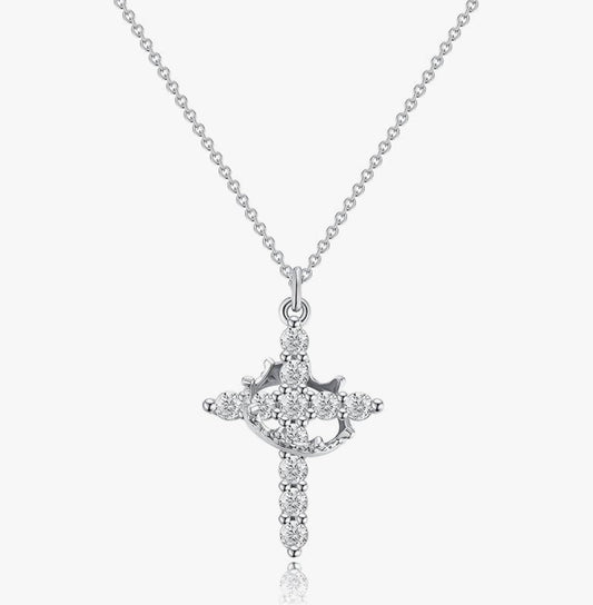 Crowned in Faith Cross Necklace